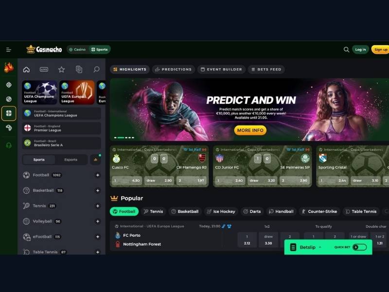Dostęp mobilny Casinacho Casino Nacho Casino — aplikacja i przeglądarka