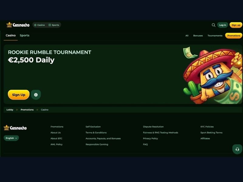 Panel gracza Casinacho Casino po rejestracji — co gdzie sprawdzić